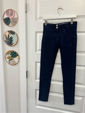 Freddy Dark Blue mid-Rise Skinny Jeans